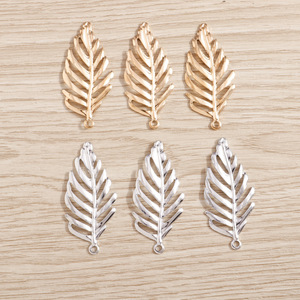 Weny, 20 pièces par paquet : alliage électroplaqué, bijoux en forme de feuille ajourée, élégants et simples, bracelet, collier, pendentif - Product Image 1