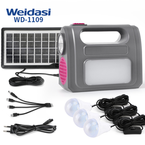 Thiết Kế Mới Nhà Năng Lượng Mặt Trời Hệ Thống Off Lưới Năng Lượng Mặt Trời Ánh Sáng Hệ Thống Có Thể Sạc Lại Khẩn Cấp Cắm Trại Ngoài Trời Đèn - Product Image 1