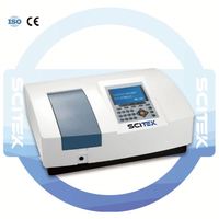 Espectrofotómetro SCITEK de un solo haz con pantalla LCD de 1200 líneas/mM de precisión de 190-1100nm 0.5nm para análisis químico