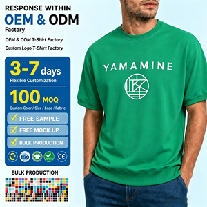 Camisetas <span class=keywords><strong>de</strong></span> Hombre Transpirables <span class=keywords><strong>de</strong></span> Lujo con Estampado Verde, 100% Algodón, Cuello Redondo, Manga Corta, Estampado Frontal, Corte Recortado, <span class=keywords><strong>Servicio</strong></span> OEM - Product Image 1