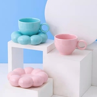 Ensemble de tasses et soucoupes à café en céramique de tournesol, couleur unique, Offre Spéciale ml, 200