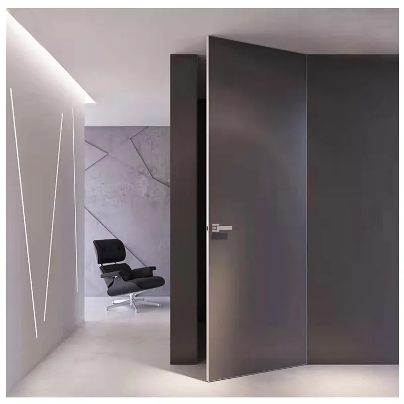 2022 the most luxurious types sound proof door 30 x 78 black invisible solid interior frameless doors system for home
