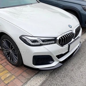 สปอยเลอร์กันชนหน้า 3 ชิ้น สำหรับ BMW ซีรีส์ 5 G30 LCI M Sport 525i 530i 540i ปี 2020-2022+ สีดำเงา ลายคาร์บอนไฟเบอร์ - Product Image 2