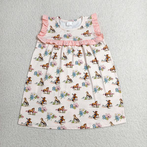 Ensemble de pyjama décontracté rose à pois pour bébé fille, deux pièces, avec débardeur à manches courtes et short à taille élastique avec nœud et ourlet en dentelle, écologique - Product Image 6