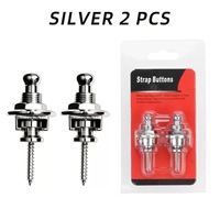 HIVE 2pcs/set Anti-drop Metal Strap Locks Locking Guitar Strap Lock Button for Acoustic Electric Guitar & Bass