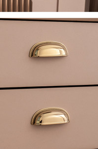 Vintage Solid Brass Gold Cabinet Hardware Set Decorative Bar Pull Cup Pull &amp; Round <strong>Knob</strong> for Dresser Cabinet <strong>Doors</strong> - Product Image 6