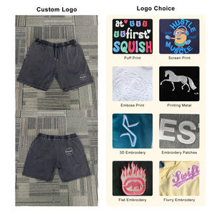 Pantalones Cortos Deportivos Casuales para Hombre, Cintura Media, Verano, Venta al Por Mayor, Logotipo Personalizado, Estilo Básico, Color Gris Oscuro, Ligeros, Lavados - Product Image 2