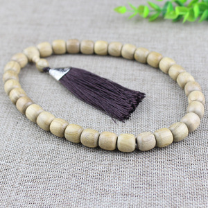 Milk Scented Agarwood Wooden Beads 12mm Barrel Shape Tassel Pendant Necklace For <b>Car</b> <b>Ornament</b> And Fashion Jewelry - Product Image 5
