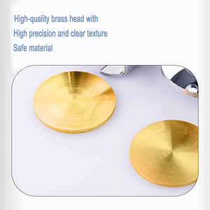 Machine à embosser en acier pour bureau, pour la personnalisation de logos en relief et en creux, avec pinces manuelles en acier inoxydable - Product Image 5