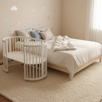 Ensemble de lit pour enfants 4-en-1 avec logo personnalisé, lit bébé en bois massif pour enfants, pour hôtel, chambre, hôpital, école