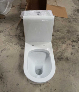 Ensemble de sanitaires en céramique blanc et noir moderne, élégant lavabo sur pied, cuvette de toilette, ensemble d'accessoires de salle de bain populaire - Product Image 6