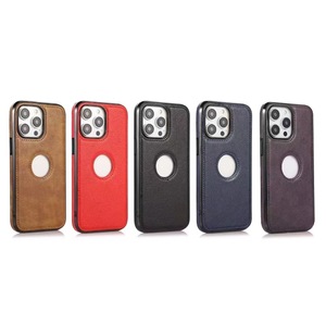 กันกระแทกคุณภาพธุรกิจTPU + PUหนังโทรศัพท์กรณีโลโก้Holeสําหรับ<span class=keywords><strong>iPhone</strong></span> 15 14 13 12 <span class=keywords><strong>11</strong></span> <span class=keywords><strong>Pro</strong></span> <span class=keywords><strong>Max</strong></span>โทรศัพท์มือถือกรณี - Product Image 1