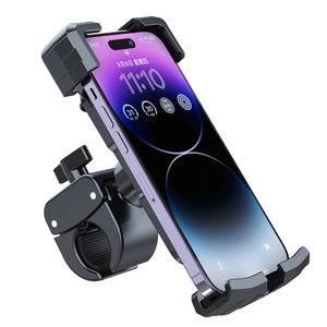 Soporte de teléfono para motocicleta 10s Montaje de teléfono para manillar de bicicleta de Instalación rápida Compatible con todos los teléfonos celulares Un clic - Product Image 5