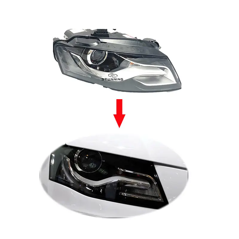 Оригинальный LED DRL автомобильные передние Ксеноновые фары для Audi A4 B8 2008 до 2012 сборки лампы головного света plug and play