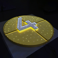 Letrero de Canal LED 3D Personalizado, Letrero Metálico Iluminado con Matriz de Puntos de Píxeles para Tiendas, Venta al por Mayor