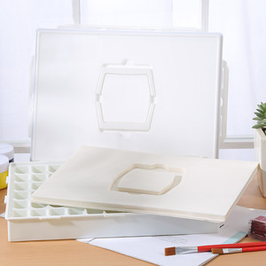 BESTLINE vente en gros 66 puits <span class=keywords><strong>Palette</strong></span> en plastique Art <span class=keywords><strong>peinture</strong></span> plateau <span class=keywords><strong>de</strong></span> <span class=keywords><strong>dessin</strong></span> en plastique étanche à l'air <span class=keywords><strong>Palette</strong></span> d'aquarelle pour aquarelle acrylique - Product Image 3