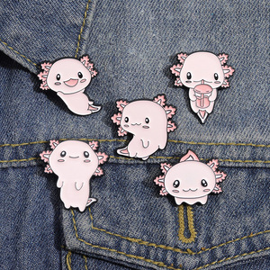 Offre Spéciale dessin animé émail nickelé en alliage de Zinc épingle à chapeau salamandre géante belle épinglette pour l'artisanat ou les cadeaux en métal - Product Image 2