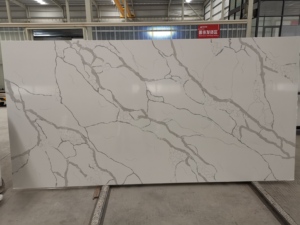 Encimera de losa de piedra de cuarzo blanco pulido para apartamento TMZ ODM/ODM Quartzo Quarzo - Product Image 6