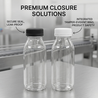 Bouchons à vis en plastique de qualité alimentaire OEM ODM personnalisés, en gros, avec sécurité inviolable, pour bouteilles côtelées, prix d'usine