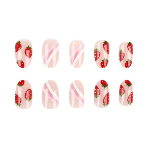 <span class=keywords><strong>Uñas</strong></span> <span class=keywords><strong>Postizas</strong></span> Ovaladas Rosa Dulce, <span class=keywords><strong>Uñas</strong></span> Acrílicas Brillantes para Mujeres y Niñas, Puntas <span class=keywords><strong>de</strong></span> <span class=keywords><strong>Uñas</strong></span> Completas para Fiestas, Bodas, Manicura DIY, 24 Piezas - Product Image 5
