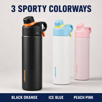 Bouteille d'eau isotherme HOOMEY en acier inoxydable 316 de 660 ml avec pulvérisation rafraîchissante, idéale pour l'été, les étudiants et les enfants, ouverture à une touche, pour le sport