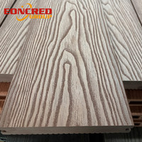 Revêtement de terrasse en composite bois-plastique (WPC) écologique, imperméable, aspect teck lisse, 18 mm, gaufrage 3D, installation par clipsage, pour jardin