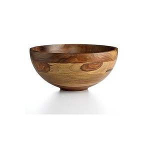 Bol à salade en bois d'acacia au design élégant, idéal pour la cuisine, la vaisselle et les besoins de service hôtelier - Product Image 1