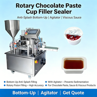 Machine de remplissage et de scellage rotative anti-éclaboussures pour pâte chocolatée et sauces visqueuses, avec agitation intégrée