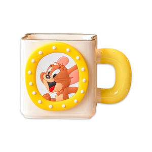 Tom And Jerry <b>Ceramic</b> <b>Mug</b> Blue And Yellow Cartoon Design With Handle Single Cup For Office Or Gift - Product Image 4