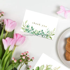 ブラックラグジュアリーサンキューカードピース/パックカスタム高品質金箔名刺会社ロゴ付き - Product Image 5