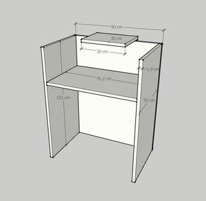Mostrador de recepción de madera ecológico moderno Mostrador de pago de supermercado para uso de cajero - Product Image 5