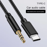 Kabel Perekam Audio Mobil Tipe-C 3.5mm untuk Ponsel Android, Chip Digital USB Aux, Kompatibel dengan Proyektor Kamera