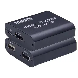 铝合金USB至H DMI皮带环路输出高清视频采集卡支持4K * 2K H DMI视频采集卡