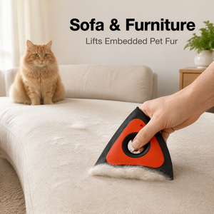 Wiederverwendbarer <span class=keywords><strong>Mini</strong></span>-Haarentferner Dreieckige Bürste Waschbares Fusselentfernungswerkzeug für Autoinnenraum Sofa/Teppich Heimtextilien - Product Image 5