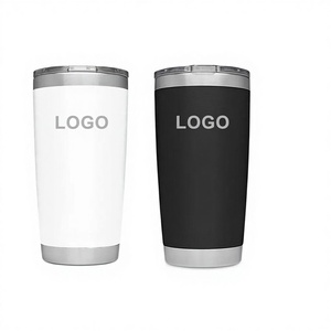 Focus USA Warehouse RTS 20oz <b>Double</b> <b>Wall</b> Stainless Steel Sublimation Mixed Color Straw Cap Lid Tumbler Blanks American Style - Product Image 1