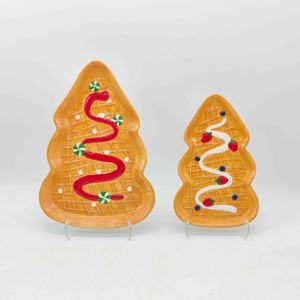 Plat <span class=keywords><strong>à</strong></span> beurre en céramique de Noël en forme de <span class=keywords><strong>bûche</strong></span> de Noël avec décor de baies de houx pour la décoration de table de fêtes, cadeau - Product Image 4