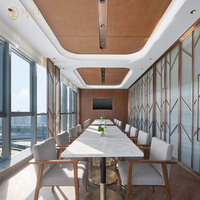 Ensemble de mobilier de banquet pour restaurant thaïlandais JEILI, table carrée en marbre, piédestal doré, chaise multicolore pour hôtel, buffet