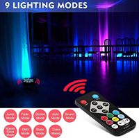 Lot de 2 projecteurs LED PAR RGB rechargeables 36x1W, alimentés par batterie, avec télécommande sans fil pour DJ, fêtes, mariages et événements