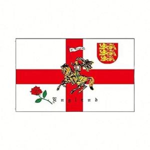 Bandera de San Jorge de Inglaterra de Alta Calidad 3x5 pies, Duradera, Ecológica, de Poliéster, con Logotipo Personalizado, Dos Ojales Metálicos, para Caminar/Correr - Product Image 4