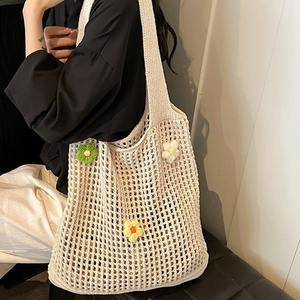 Nouveau sac fourre-tout en tricot à grande capacité tendance automne/hiver pour femmes, sac à bandoulière polyvalent - Product Image 1