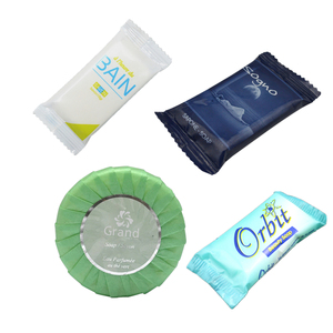 Jabon <strong>Mini</strong> <strong>Soap</strong> for Hotels 13.5g Flow Wrap in Sachet Lemon Fragrance Vegan Hydrating Bath <strong>Soap</strong> - Product Image 5