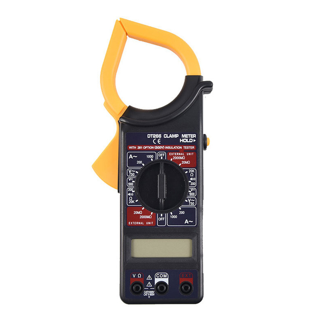 High Quality DT266 Digital Clamp Meter Data Hold LCD Display Electrical DT266 Clamp Multimeter Tester