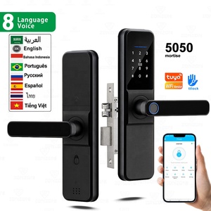 Nhiều ngôn ngữ TT Bluetooth tuya wifi không dây khóa Lỗ mộng đòn <span class=keywords><strong>b</strong></span>ẩy kỹ thuật số mật khẩu chốt cửa vân tay thông minh ổ khóa - Product Image 1
