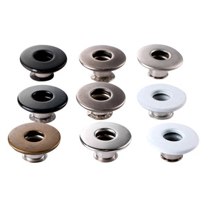 Metal Jeans Buttons Round Brass Hollow T-Shaped Buckles Nickel Free Colored Button Closures For Clothing - Product Image 1