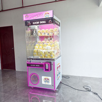 Machine à griffes pour attraper des poupées, machine d'arcade à pièces, paiement par carte, cabinet transparent en métal, jeu de société, 110/220V, personnalisable