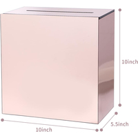 Boîte cadeau en acrylique colorée à texture métallique, style très demandé en gros, pour la décoration de mariages et d'événements