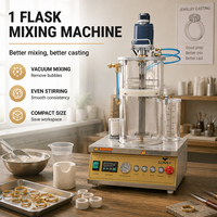 Mini pompe mélangeuse sous vide en acier inoxydable avec moteur, capacité 3L, contrôle numérique de la vitesse et minuterie pour atelier de moulage de bijoux