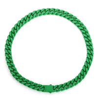 Chaîne cubaine en acier inoxydable arc-en-ciel de 13 mm, gros maillons, mode en gros, bracelet en acier inoxydable couleur macaron, bijoux