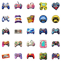 50 autocollants sur le thème des jeux vidéo, autocollants classiques rétro pour console de jeu, autocollants graffiti, autocollants imperméables en PVC pour manette de jeu, décoration
