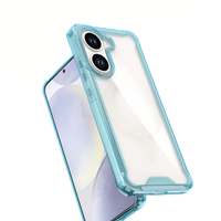 Étuis de téléphone portable transparents en acrylique dur transparent pour Xiaomi Poco X7 Pro Turbo 4 5G TPU Edge Anti couverture arrière jaune